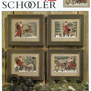 Woodland Santas by Prairie Schooler Counted Cross Stitch Pattern/Chart