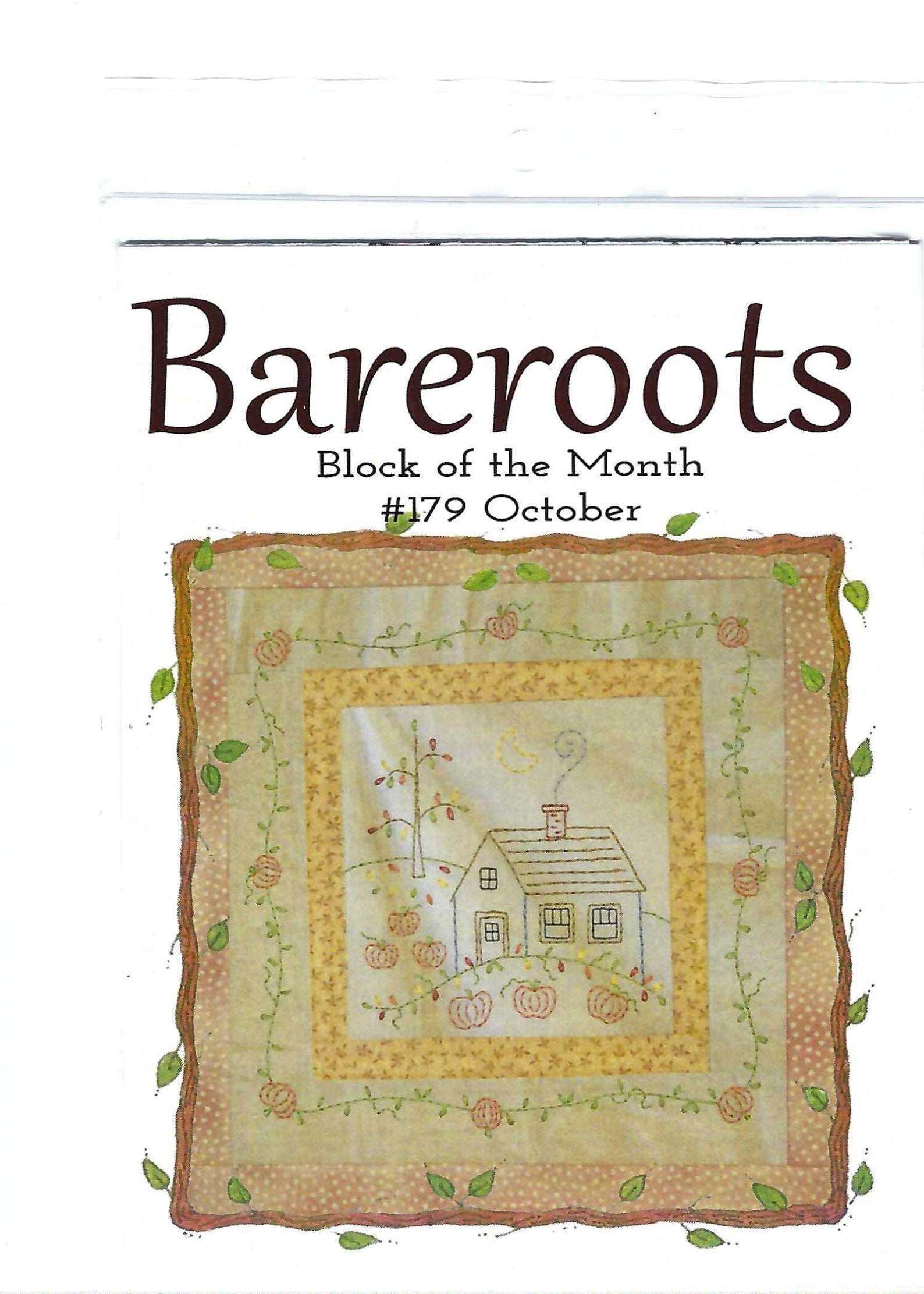 Little Stitches Block of the Month October by Bareroots Patterns Etsy
