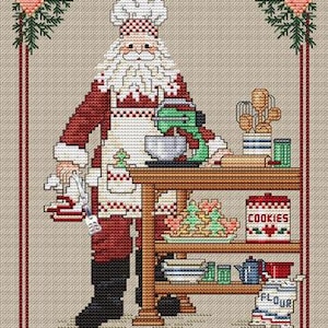 Cookie Santa 5 by Sue Hillis Designs Counted Cross Stitch Pattern/Chart