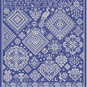 クロスステッチ　刺繍　完成品 Long Dog Samplers Long Dog Samplers - Opus Magnusson - Cross Stitch Pattern - Etsy