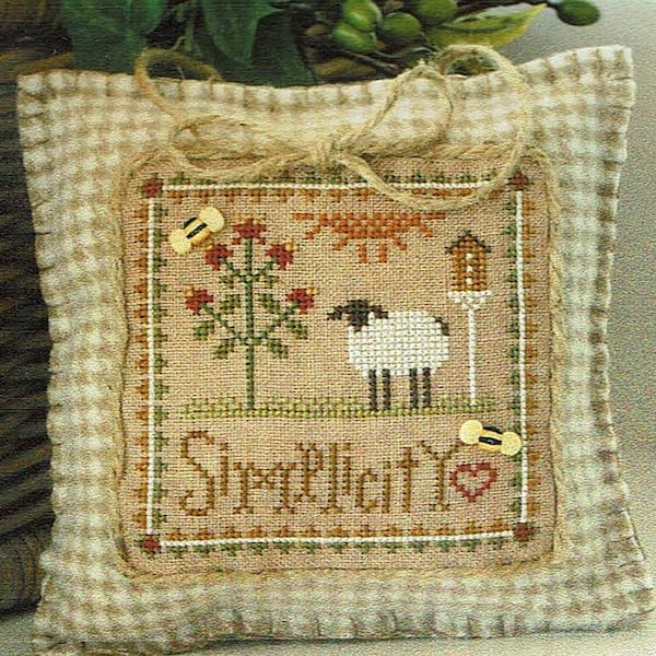 Simplicity - Little Sheep Virtues by Little House Needleworks Counted Cross Stitch Pattern/Chart