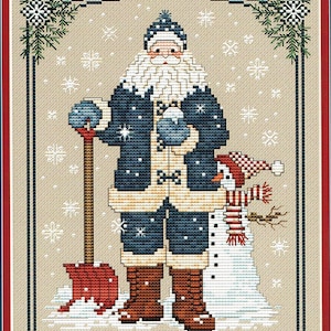 Snowflake Santa 7 by Sue Hillis Designs Counted Cross Stitch Pattern/Chart