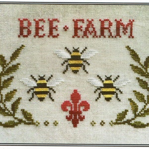 Bee Farm by Artful Offerings Counted Cross Stitch Pattern/Chart