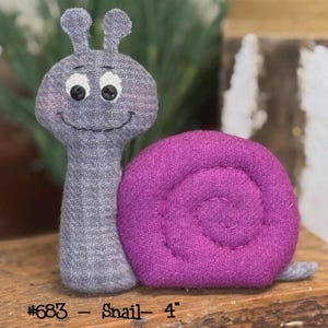 Snail 4&quot; Pin Keep PATTERN to sew (not a finished product) by Cottonwood Creations