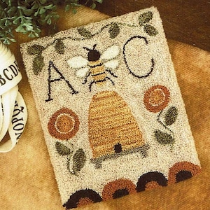 Bee Garden by Little House Needlework Punch Needle Pattern