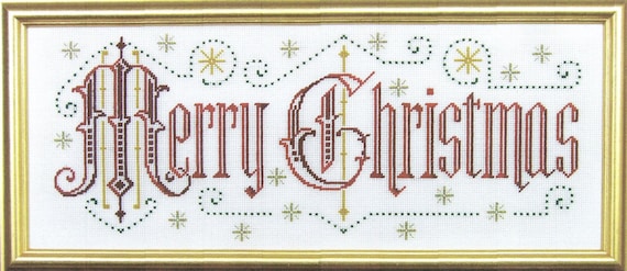 Merry Christmas By Dutch Treat Designs Counted Cross Stitch Etsy