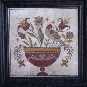 Grille/grille de point de croix Fraktur Flowers by La-D-Da