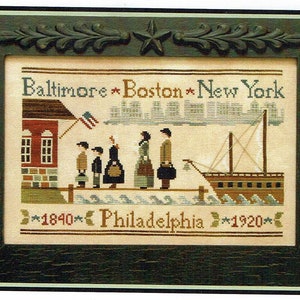 Coming to America by Little House Needleworks Counted Cross Stitch Pattern/Chart