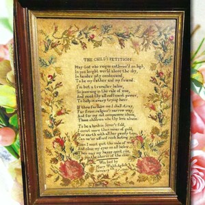 Child&#39;s Petition, 1845 Reproduction Sampler by Cross Stitch Antiques Counted Cross Stitch Pattern/Chart