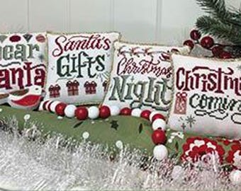Christmas Sayings - Set Of 4 by Anabella's Counted Cross Stitch Pattern/Chart