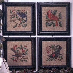 Birds & Berries by Prairie Schooler Counted Cross Stitch Pattern/Chart