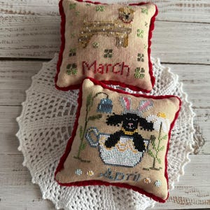 Honden van de maanden: maart en april van Romy's Creations, telpatroon/telpatroon met telpatroon