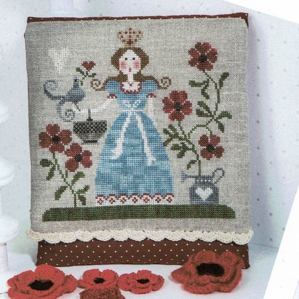 La Dame aux Coquelicots by Tralala Counted Cross Stitch Pattern/Chart