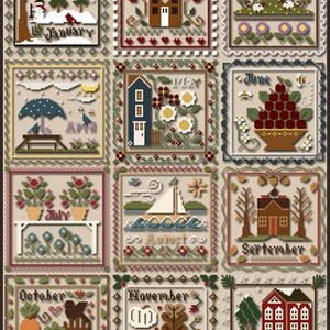 Months Of The Year by Little House Needleworks Counted Cross Stitch Pattern/Chart