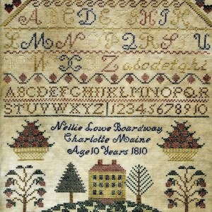 Nellie Lowe Boardway by Homespun Samplar Counted Cross Stitch Pattern/Chart