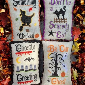 Halloween 4 Pack by Pickle Barrel Designs Counted Cross Stitch Pattern/Chart