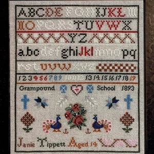 25% OFF Janie Tippett 1893 by Fox & Rabbit Designs Counted Cross Stitch Pattern/Chart