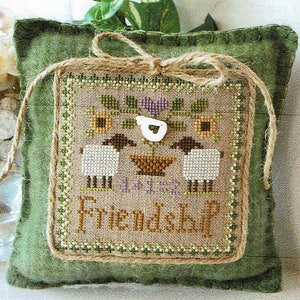 Friendship  - Little Sheep Virtues by Little House Needleworks Counted Cross Stitch Pattern/Chart