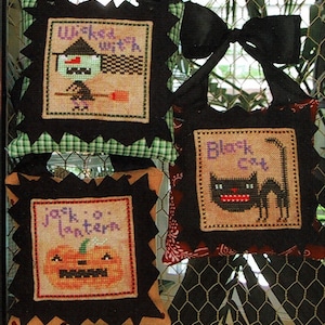 Halloween Icons by Birds of a Feather Counted Cross Stitch Pattern/Chart