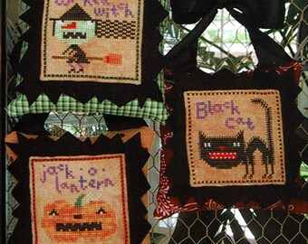 Halloween Icons by Birds of a Feather Counted Cross Stitch Pattern/Chart