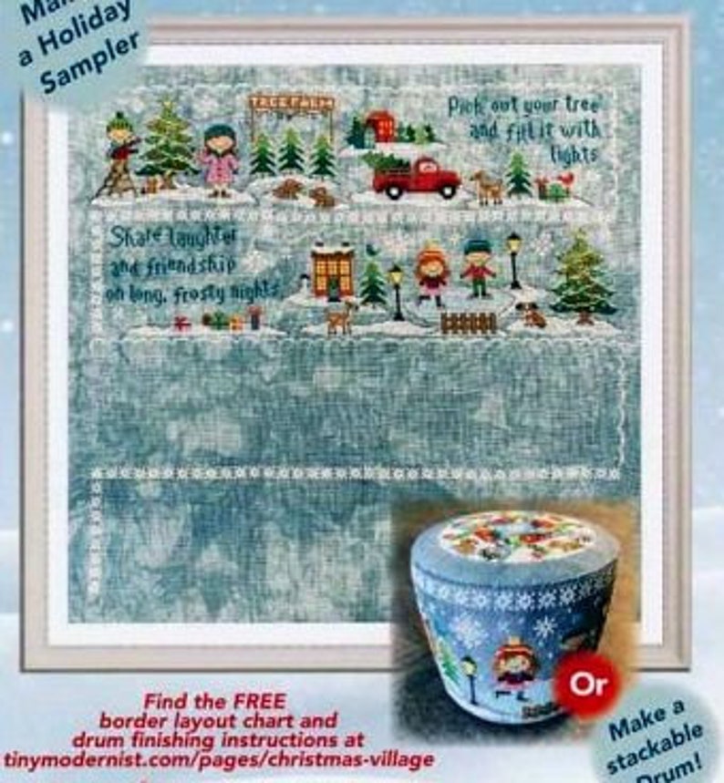 Christmas Village Parts 1 Thru 4 by Tiny Modernist Counted Etsy