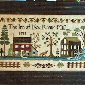 Gasthaus in Fox River Mill von Little House Needleworks Kreuzstichmuster / Kreuzstichvorlage