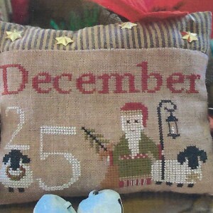 December 25th Pillow by Mani de Donna Counted Cross Stitch Pattern/Chart