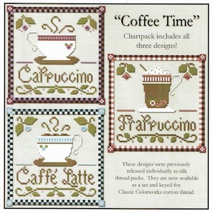 20% OFF Coffee Time by Little House Needleworks  by Little House Needleworks Counted Cross Stitch Pattern/Chart