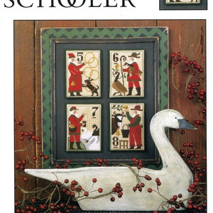 Santa&#39;s 12 Days of Christmas 5-8 by Prairie Schooler Counted Cross Stitch Pattern/Chart