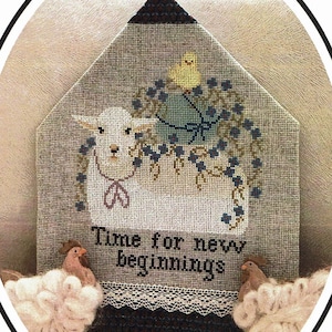 Time for New Beginnings by Twin Peak Primitives Counted Cross Stitch Pattern/Chart