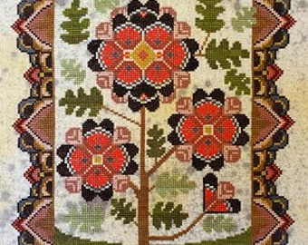 Bloom van Artsy Housewife, het getelde kruissteekpatroon/-tabel