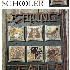 Spring & Fall by Prairie Schooler Counted Cross Stitch Pattern/Chart