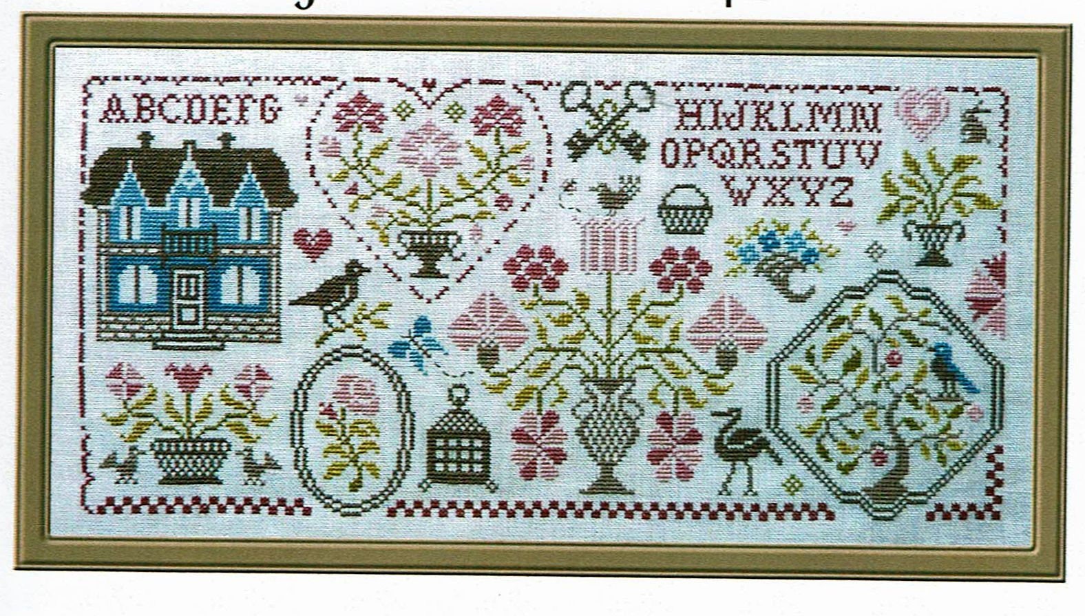Sampler aux Bouquets 2 by Jardin Prive Counted Cross Stitch | Etsy