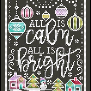 シャノン・クリスティン作「All is Calm」クロスステッチパターン/チャート