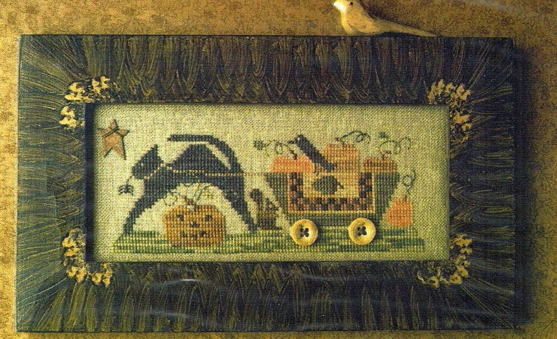 Delivering Autumn by Homespun Elegance Counted Cross Stitch | Etsy