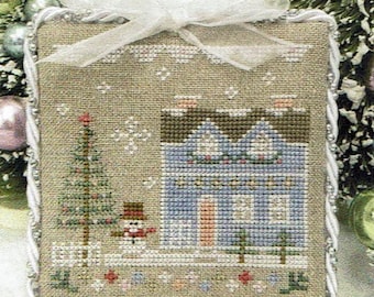 Glitterhuis 9 per landhuis met getelde kruissteekpatronen/-tabel
