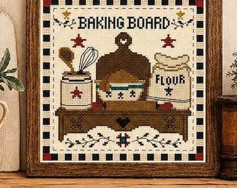 Farm Fresh Baking Board by Anabella's Counted Cross Stitch Pattern/Chart