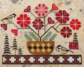 Decembermeesjes van Artsy Housewife, het getelde kruissteekpatroon/-kaart