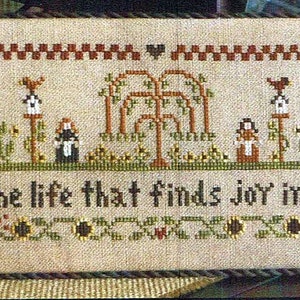Gesegnet ist das Leben von Little House Needleworks Kreuzstichmuster / Kreuzstichvorlage