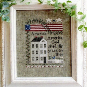 America by Little House Needleworks Counted Cross Stitch Pattern/Chart