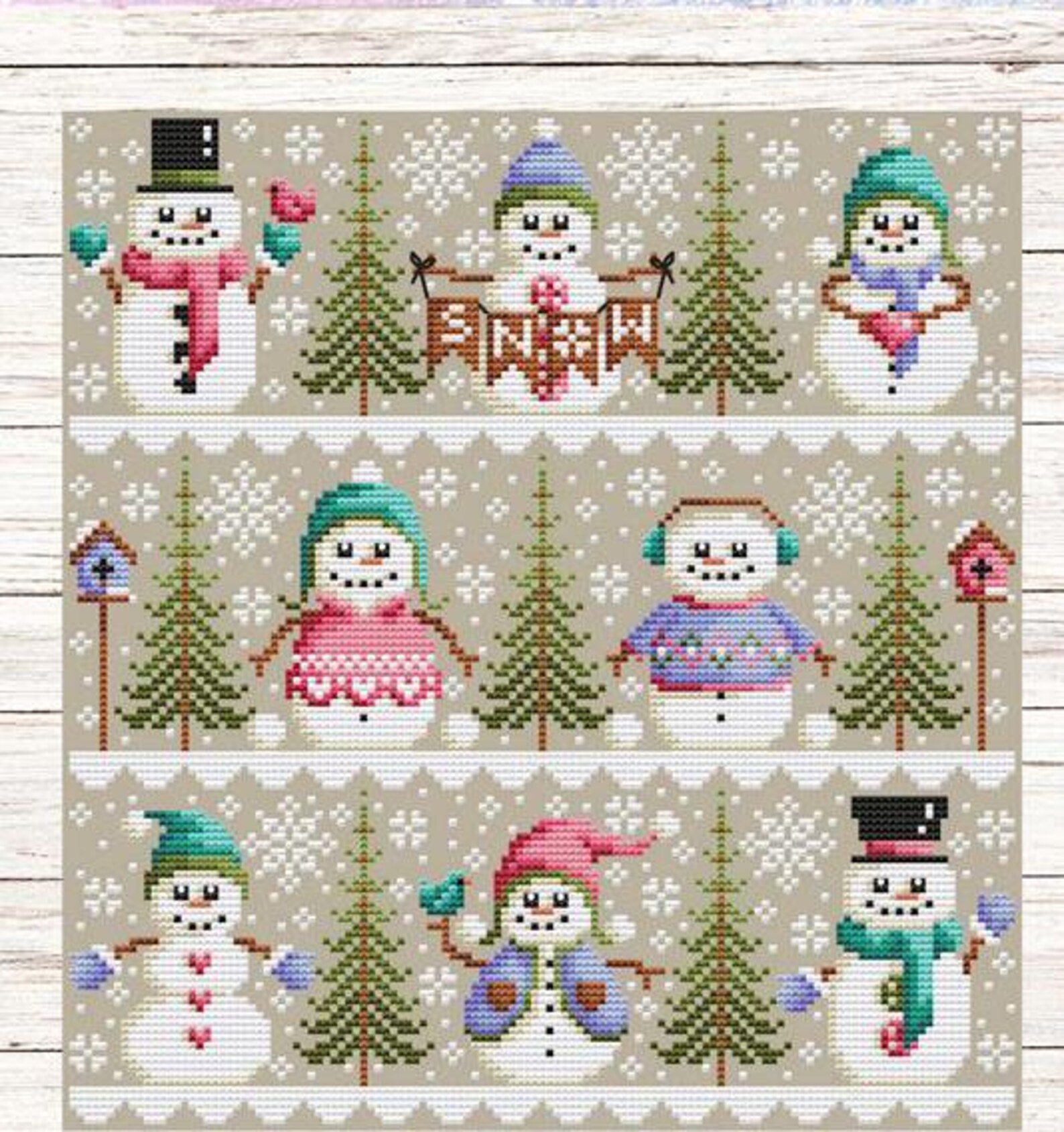 Jolly Snow People by Shannon Christine Counted Cross Stitch Pattern ...