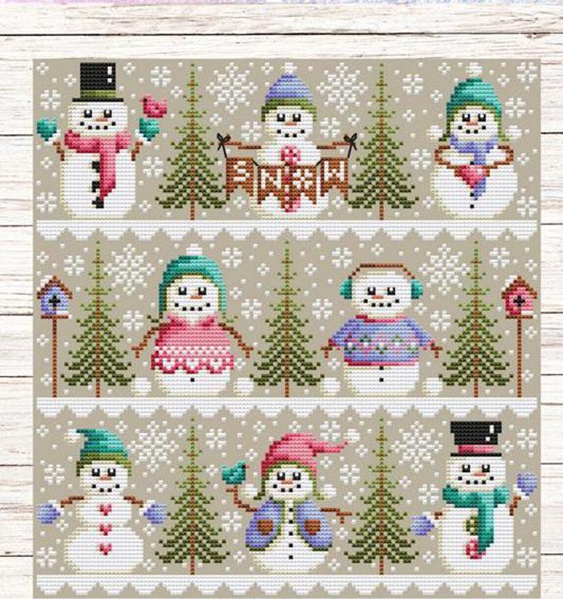 Jolly Snow People by Shannon Christine Counted Cross Stitch Pattern ...