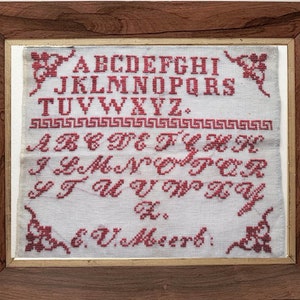 E Van Meerbeck Sampler by Wishing Thorn  Counted Cross Stitch Pattern/Chart