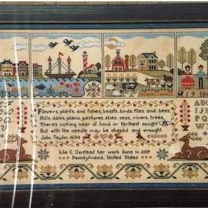 With the Needle 2 by Lila&#39;s Studio Counted Cross Stitch Pattern/Chart