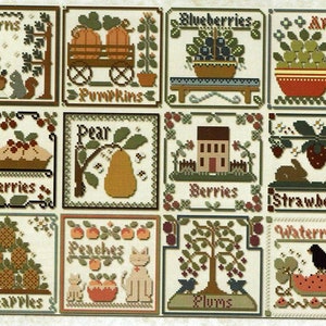 Fruit of the Seasons by Little House Needleworks Counted Cross Stitch Pattern/Chart
