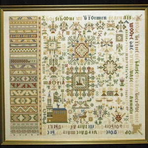 Sampler 1663 by Permin Counted Cross Stitch Pattern/Chart