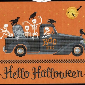 Hello Halloween by Sue Hillis Designs Counted Cross Stitch Pattern/Chart