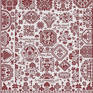 Scarlet Ribands by Long Dog Samplers Counted Cross Stitch Pattern/Chart