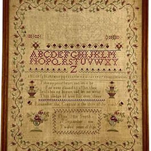 Eliza Jane Smyth 1840 by Wishing Thorn  Counted Cross Stitch Pattern/Chart