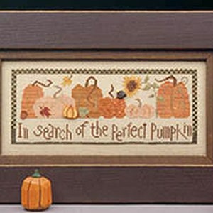 Perfekter Kürbis von Herz in Kreuzstichmuster / Stickmuster